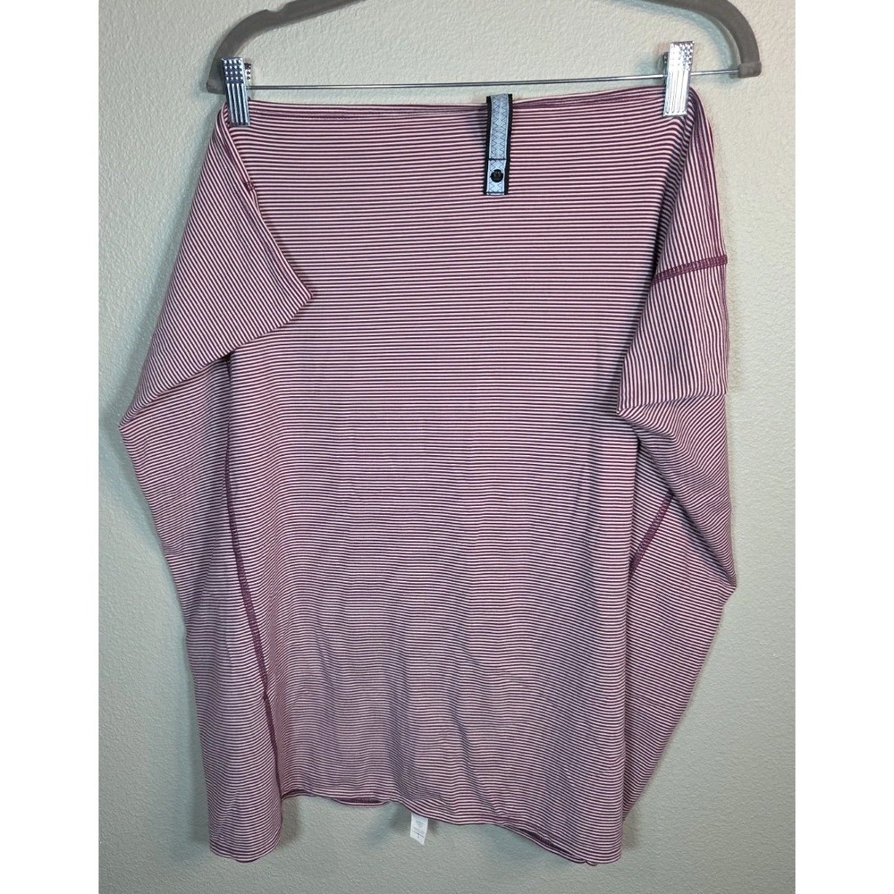 Lululemon Vinyasa Scarf Wrap‎ O/S Burgundy Stripe Snap Convertible Poncho